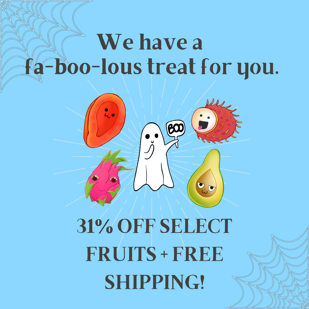 31% Off + FREE Shipping on select in-season fruits 🧡🖤