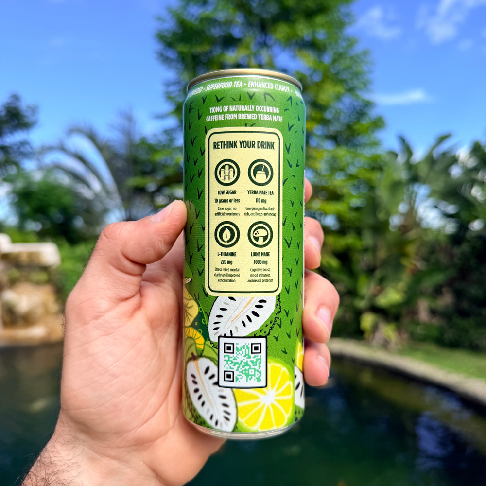 Soursop Infused Yerba Mate + Adaptogenic Mushrooms