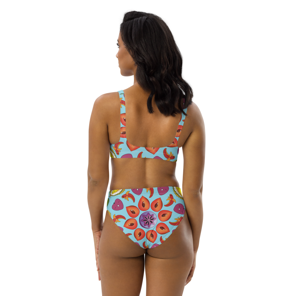 
            
                Load image into Gallery viewer, Fruit Mandala Recycled High-Waisted Bikini
            
        