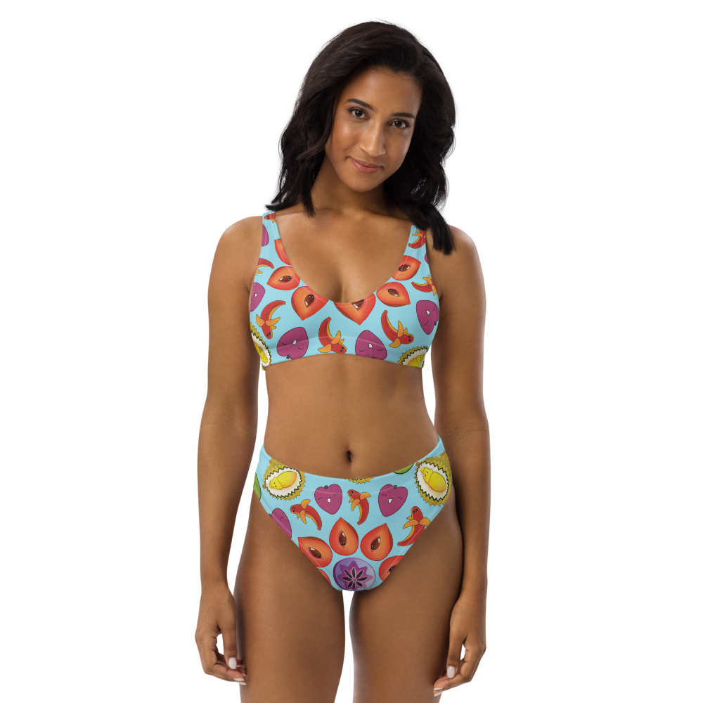 Fruit Mandala Recycled High-Waisted Bikini