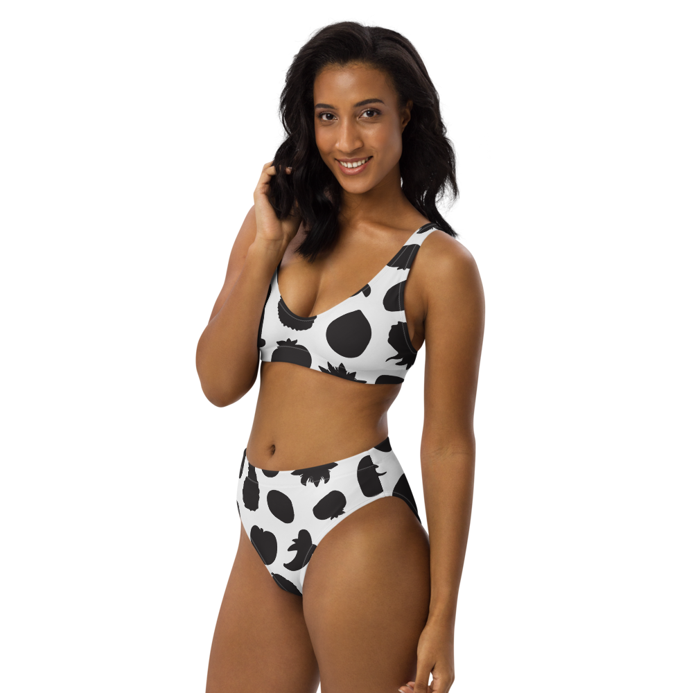 Cow Print Recycled High-Waisted Bikini