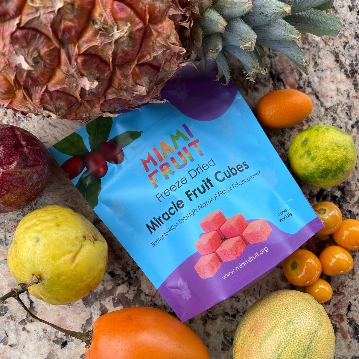 Freeze Dried Miracle Berry Cubes Miami Fruit