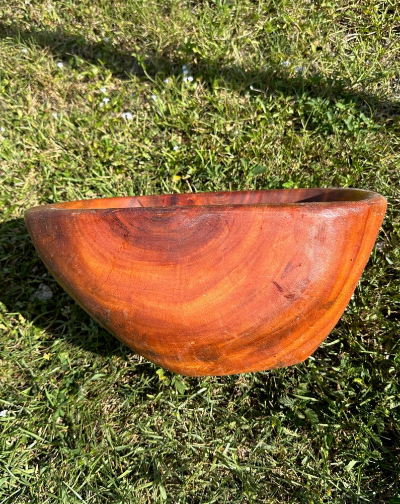 20" YELLOW POINCIANA Hand Carved Artisan Bowl