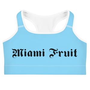 Miami Fruit Tattoo Font Sports bra