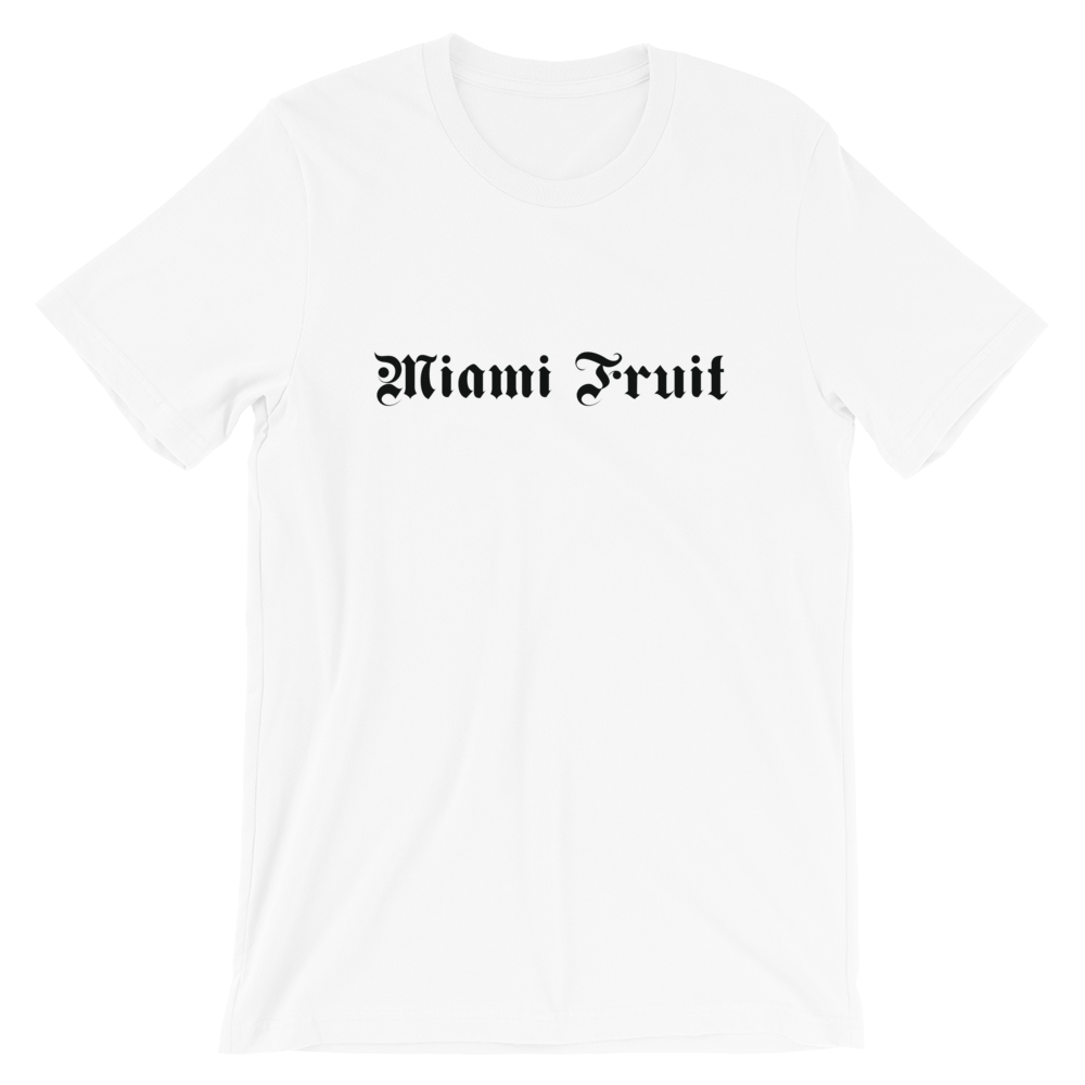 Miamifruit Tattoo Font Short-Sleeve Unisex T-Shirt