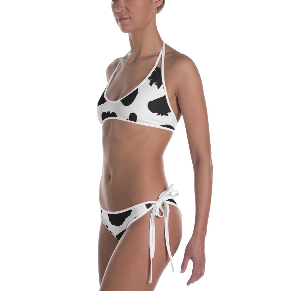 Durian Cheetah/Fruit Cow Print Reverseable Bikini