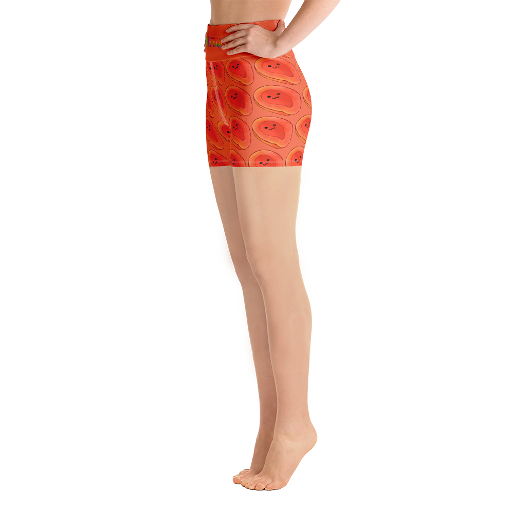 Papaya Yoga High Waist Shorts