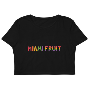Miami Fruit Logo Organic Crop Top