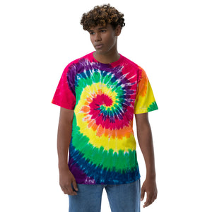 Miami Fruit Tattoo Embroidered Oversized tie-dye t-shirt