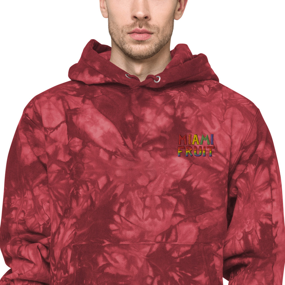 Unisex Champion Miami Fruit Tie-Dye Hoodie