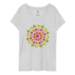 Mandala Recycled V-neck T-shirt